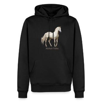 Akhal-Teké - Sweat à capuche Premium bio Homme - noir - Devant - Nico (187cm)