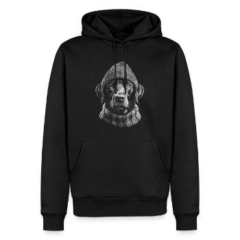 Labrador Hat Dog Dog Labbi Retriever - Men’s Premium Organic Hoodie - black - Front - Nico (187cm)