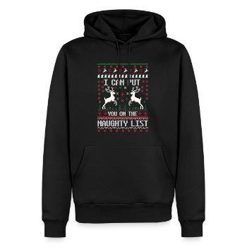Nice Naughty a essayé mon meilleur Noël moche - Sweat à capuche Premium bio Homme - noir - Devant - Nico (187cm)