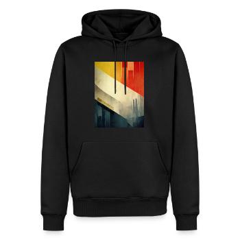 Bauhaus - Illustration inspired by architecture - Men’s Premium Organic Hoodie - black - Front - Nico (187cm)