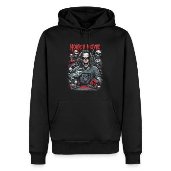 Horror Movie Zombie Illustration - Men’s Premium Organic Hoodie - black - Front - Nico (187cm)