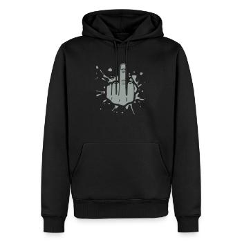 Stinkefinger - Men’s Premium Organic Hoodie - black - Front - Nico (187cm)