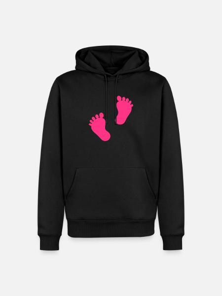 baby - füße - fuß - Männer Premium Bio Hoodie - Schwarz