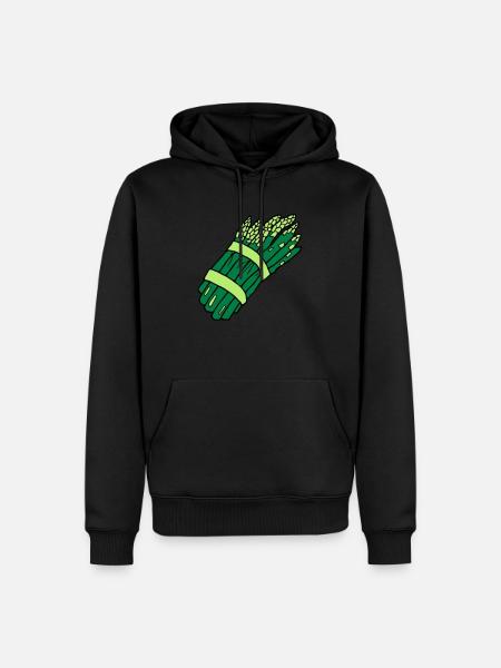 asparagus - Men’s Premium Organic Hoodie - black