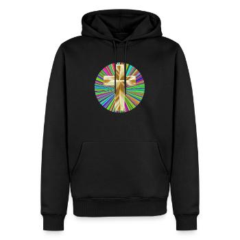 Christentum Collection - Männer Premium Bio Hoodie - Schwarz - Vorne - Nico (187cm)