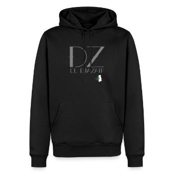 DZ EL Djazair gris - Sweat à capuche Premium bio Homme - noir - Devant - Nico (187cm)