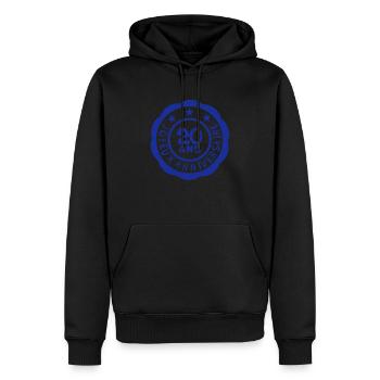 20 ans anniversaire joyeux logo tampon - Sweat à capuche Premium bio Homme - noir - Devant - Nico (187cm)