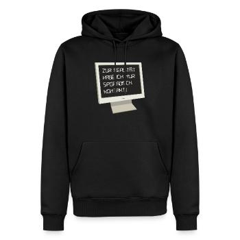 Realität - Männer Premium Bio Hoodie - Schwarz - Vorne - Nico (187cm)
