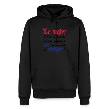 intelligent - Sweat à capuche Premium bio Homme - noir - Devant - Nico (187cm)
