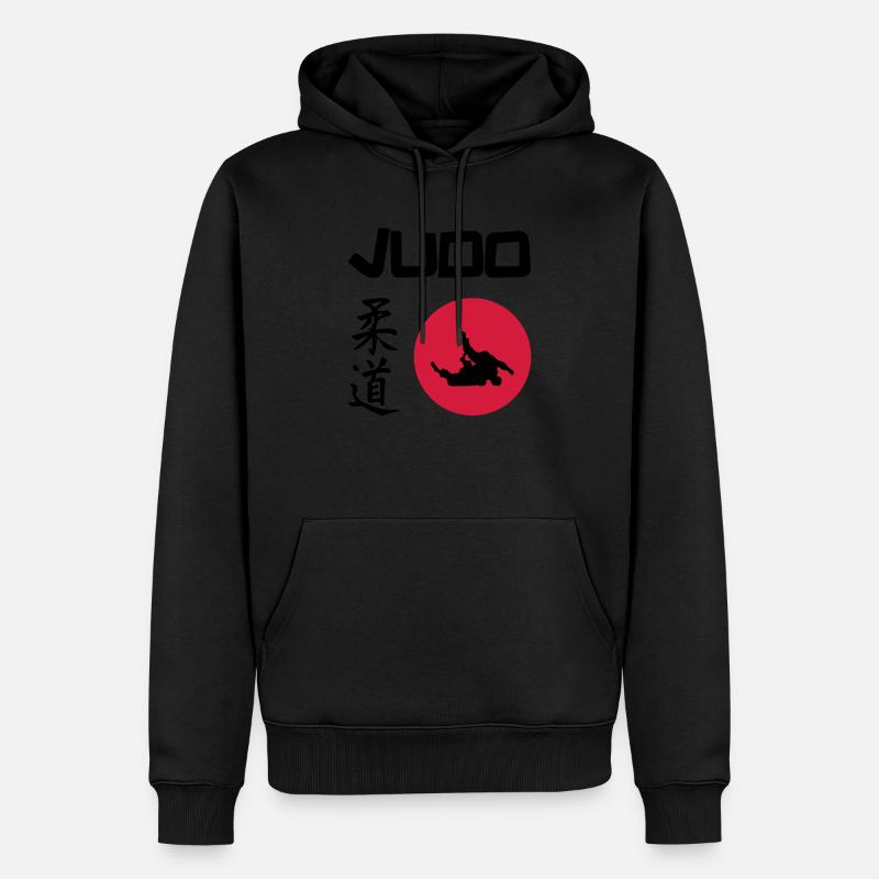 Judo - Sweat à capuche Premium bio Homme - noir