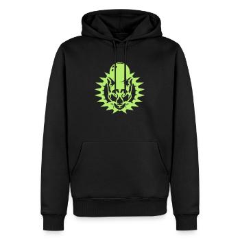 bowling cougar logo sport boule panthere - Sweat à capuche Premium bio Homme - noir - Devant - Nico (187cm)