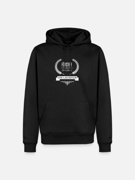 Förster - Männer Premium Bio Hoodie - Schwarz
