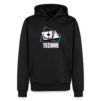 techno decks - Men’s Premium Organic Hoodie - black - Front - Nico (187cm)