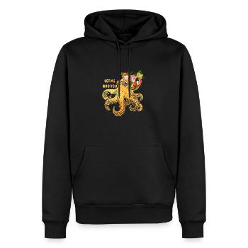 Ocean Sublimation - Men’s Premium Organic Hoodie - black - Front - Nico (187cm)