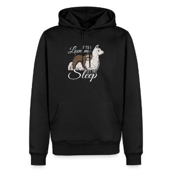 Süße Katz schlafende Lama If you love me let me sl - Männer Premium Bio Hoodie - Schwarz - Vorne - Nico (187cm)
