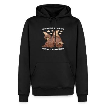 La vie serait ennuyeuse sans pangolins pangolin - Sweat à capuche Premium bio Homme - noir - Devant - Nico (187cm)