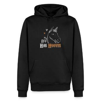 BFF Pferd Freundin - Männer Premium Bio Hoodie - Schwarz - Vorne - Nico (187cm)