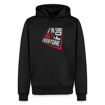 Je ne suis pas pour tout le monde - Sweat à capuche Premium bio Homme - noir - Devant - Nico (187cm)