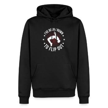I've Been Known To Flip Out Traceur Parkour - Männer Premium Bio Hoodie - Schwarz - Vorne - Nico (187cm)
