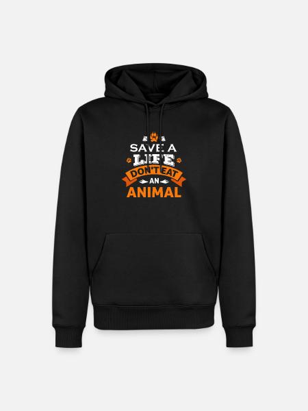 Animal Lover - Männer Premium Bio Hoodie - Schwarz