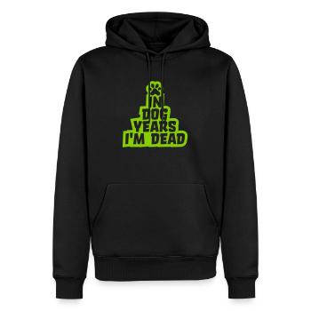dans les années de chien Mort - Sweat à capuche Premium bio Homme - noir - Devant - Nico (187cm)