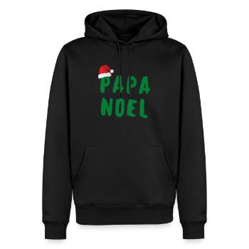 PAPA NOËL - Sweat à capuche Premium bio Homme - noir - Devant - Nico (187cm)