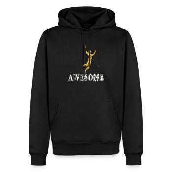 PRIMA - Männer Premium Bio Hoodie - Schwarz - Vorne - Nico (187cm)