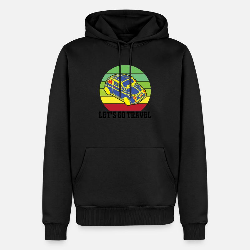 lass uns reisen - Männer Premium Bio Hoodie - Schwarz