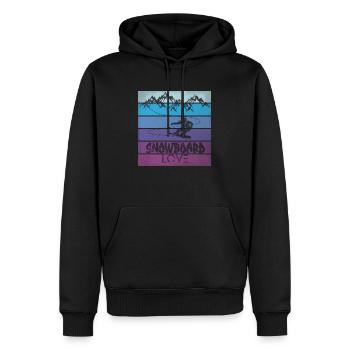Snowboard Snowboarding Shirt Board Love Vintage - Männer Premium Bio Hoodie - Schwarz - Vorne - Nico (187cm)