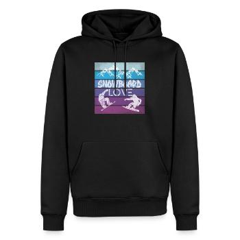 Snowboard Snowboarding Shirt Board Love vintage - Männer Premium Bio Hoodie - Schwarz - Vorne - Nico (187cm)