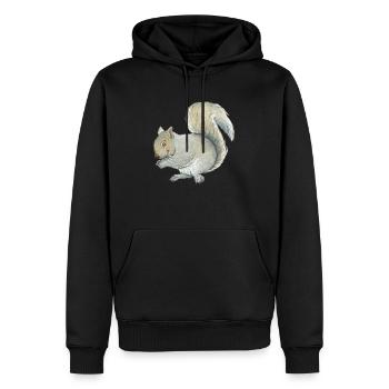 Grauhörnchen - Männer Premium Bio Hoodie - Schwarz - Vorne - Nico (187cm)