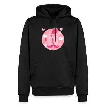 Mizo le gangster - Sweat à capuche Premium bio Homme - noir - Devant - Nico (187cm)