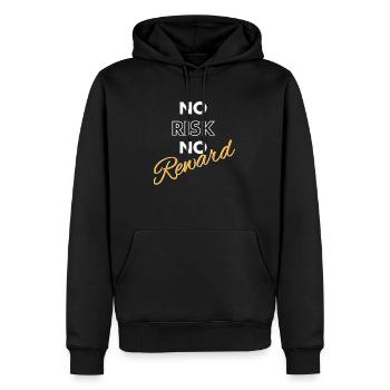 No Risk No Reward - Sweat à capuche Premium bio Homme - noir - Devant - Nico (187cm)