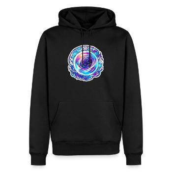 Raumfahrt - Männer Premium Bio Hoodie - Schwarz - Vorne - Nico (187cm)