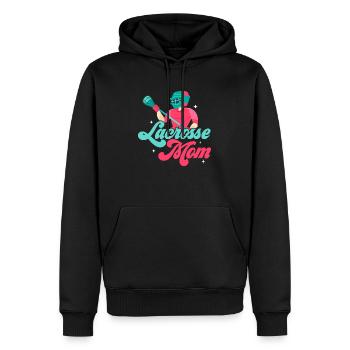 Lacrosse Maman Gardienne de but Joueuse Fan d’équipe - Sweat à capuche Premium bio Homme - noir - Devant - Nico (187cm)