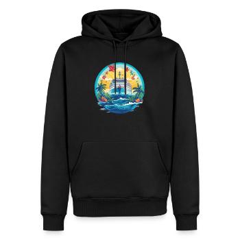 Majestätische Kreuzfahrt - Männer Premium Bio Hoodie - Schwarz - Vorne - Nico (187cm)