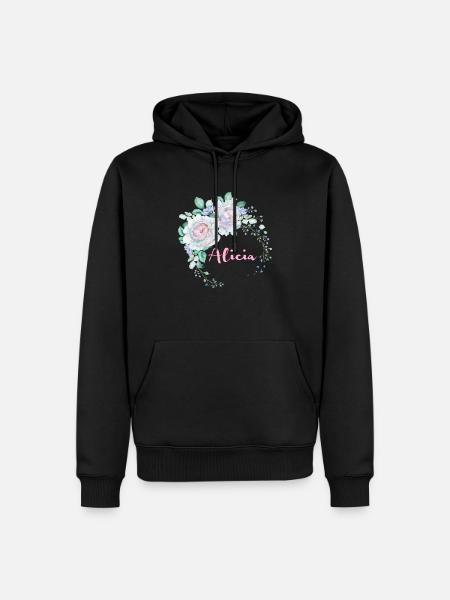 For Alicia - Men’s Premium Organic Hoodie - black