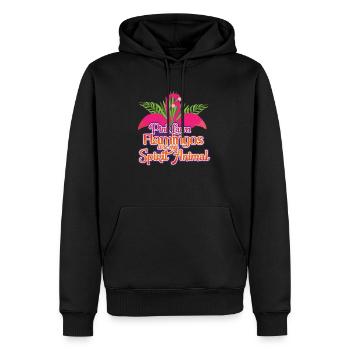 Rasenflamingos sind mein Krafttier Flamingo Vogel - Männer Premium Bio Hoodie - Schwarz - Vorne - Nico (187cm)
