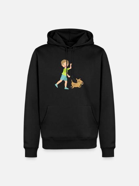 Hund - Männer Premium Bio Hoodie - Schwarz