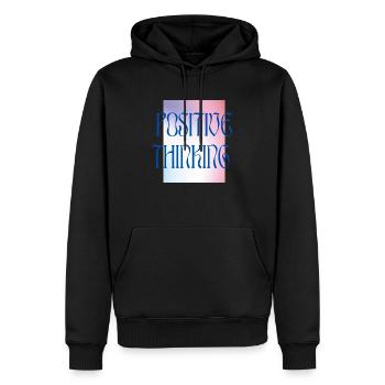 Positive Thinking - Colourful - Männer Premium Bio Hoodie - Schwarz - Vorne - Nico (187cm)