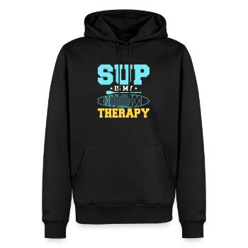 SUP Is My Therapy Stand Up Paddling Board - Männer Premium Bio Hoodie - Schwarz - Vorne - Nico (187cm)