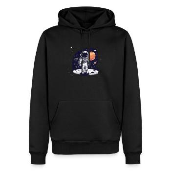 The Astronaut - Men’s Premium Organic Hoodie - black - Front - Nico (187cm)