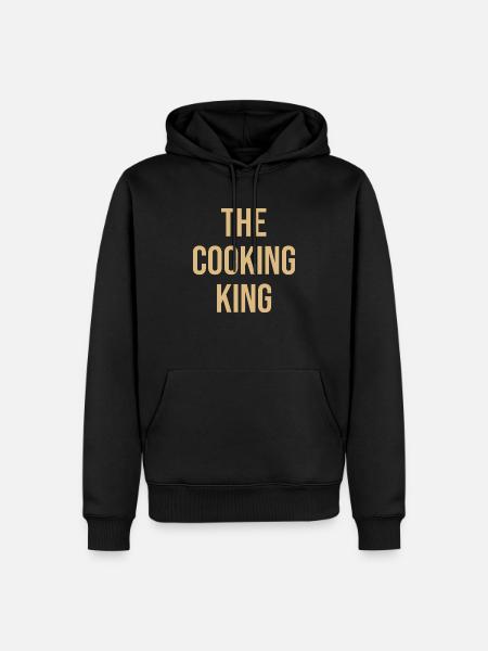 the cooking king - Men’s Premium Organic Hoodie - black