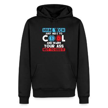 HVAC Tech Just Here To Cool Installer Technician - Männer Premium Bio Hoodie - Schwarz - Vorne - Nico (187cm)