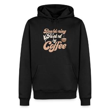 Bouldering Fueled By Coffee Boulder Climbing - Männer Premium Bio Hoodie - Schwarz - Vorne - Nico (187cm)