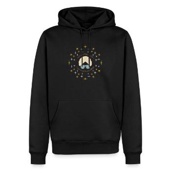 Glitter Glam Guru - Männer Premium Bio Hoodie - Schwarz - Vorne - Nico (187cm)