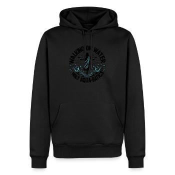 Walking on Water Holy Aqua-Batics! - Men’s Premium Organic Hoodie - black - Front - Nico (187cm)