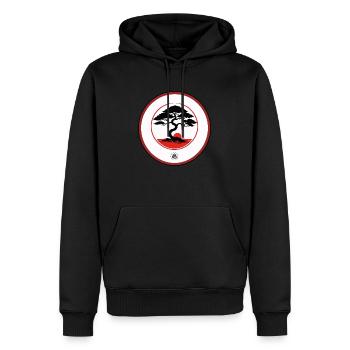 Black Bonsai Tree Zen Scene - Men’s Premium Organic Hoodie - black - Front - Nico (187cm)