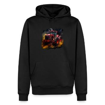 Traktor Design Bauern & Landwirt Geschenk - Männer Premium Bio Hoodie - Schwarz - Vorne - Nico (187cm)