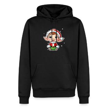 Elf Christmas Elf Gift Elf - Men’s Premium Organic Hoodie - black - Front - Nico (187cm)